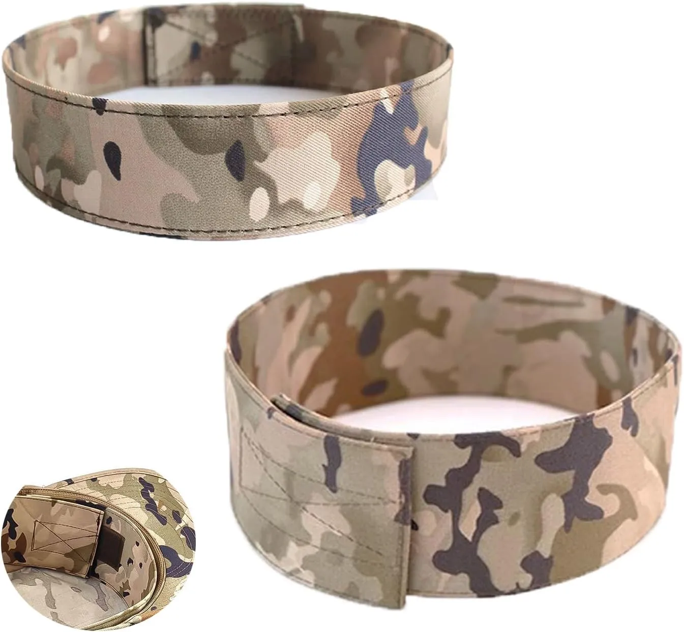 2 Pack Cadet Army Cap Inserts Shapers Patrol Caps Shaper Insert Brim Band for Washed Cotton Military Cadet Army Caps Everyday Flat Top Military Hat Combat Cap Soldier Theme Party Favor Hats