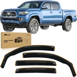 2016-2023 Toyota Tacoma Double Cab Rain Guards Acrylic 4Pcs