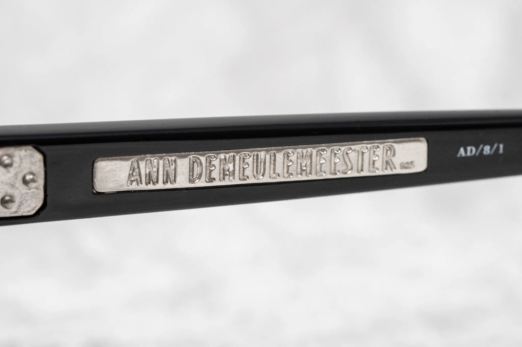 Ann Demeulemeester Ladies Sunglasses Oval Black and Grey AD8C1SUN