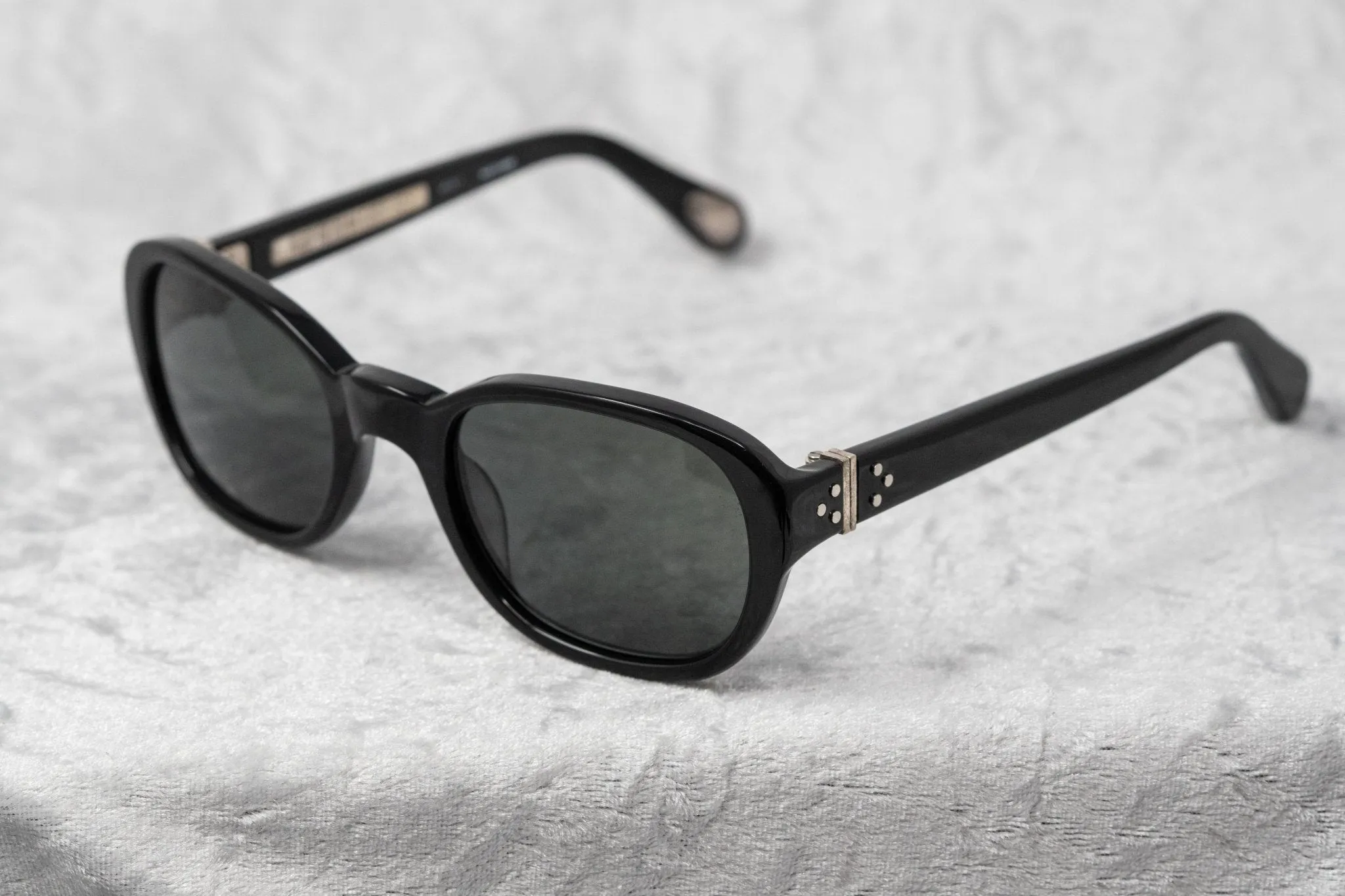 Ann Demeulemeester Ladies Sunglasses Oval Black and Grey AD8C1SUN