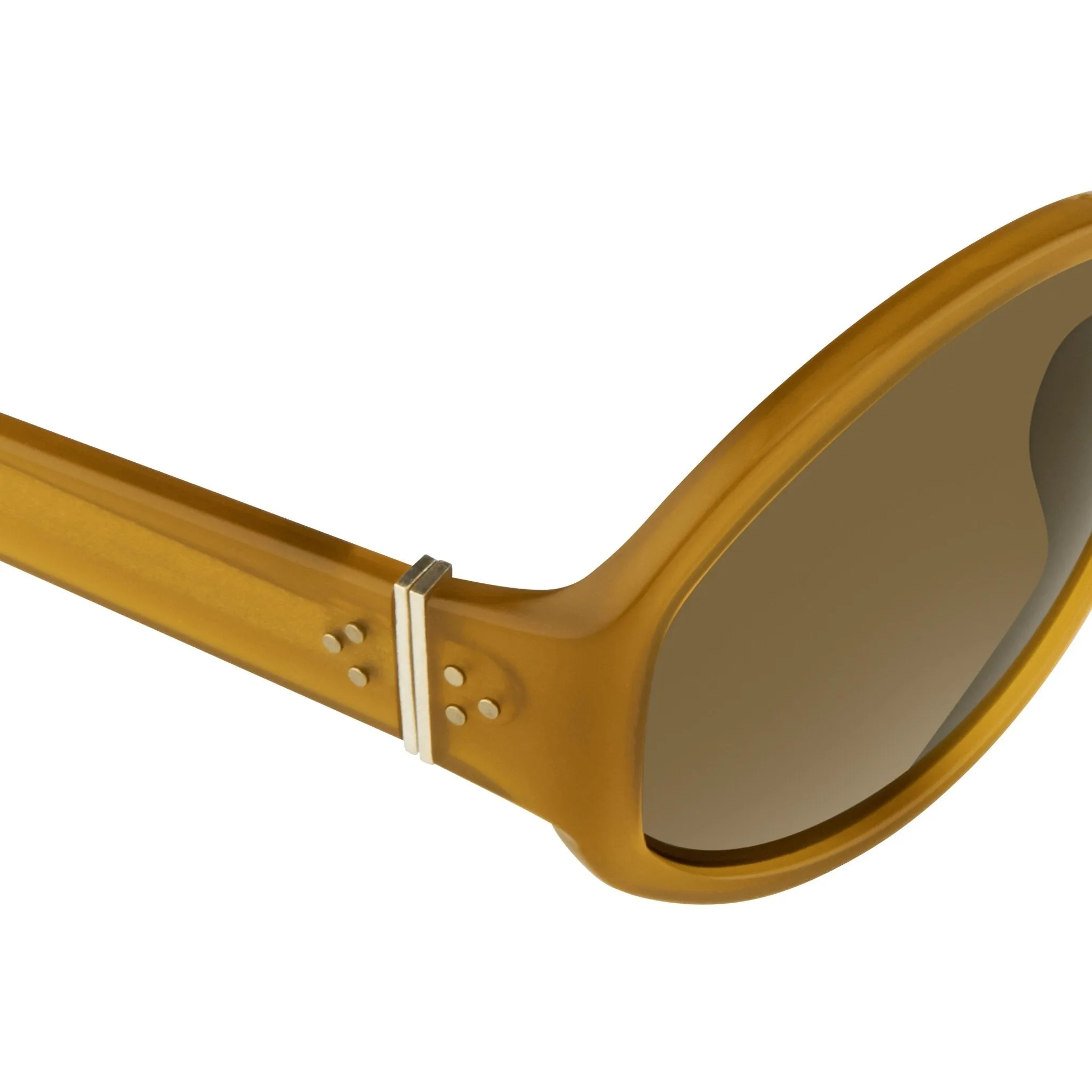 Ann Demeulemeester Ladies Sunglasses Oversized Honey and Green AD6C5SUN