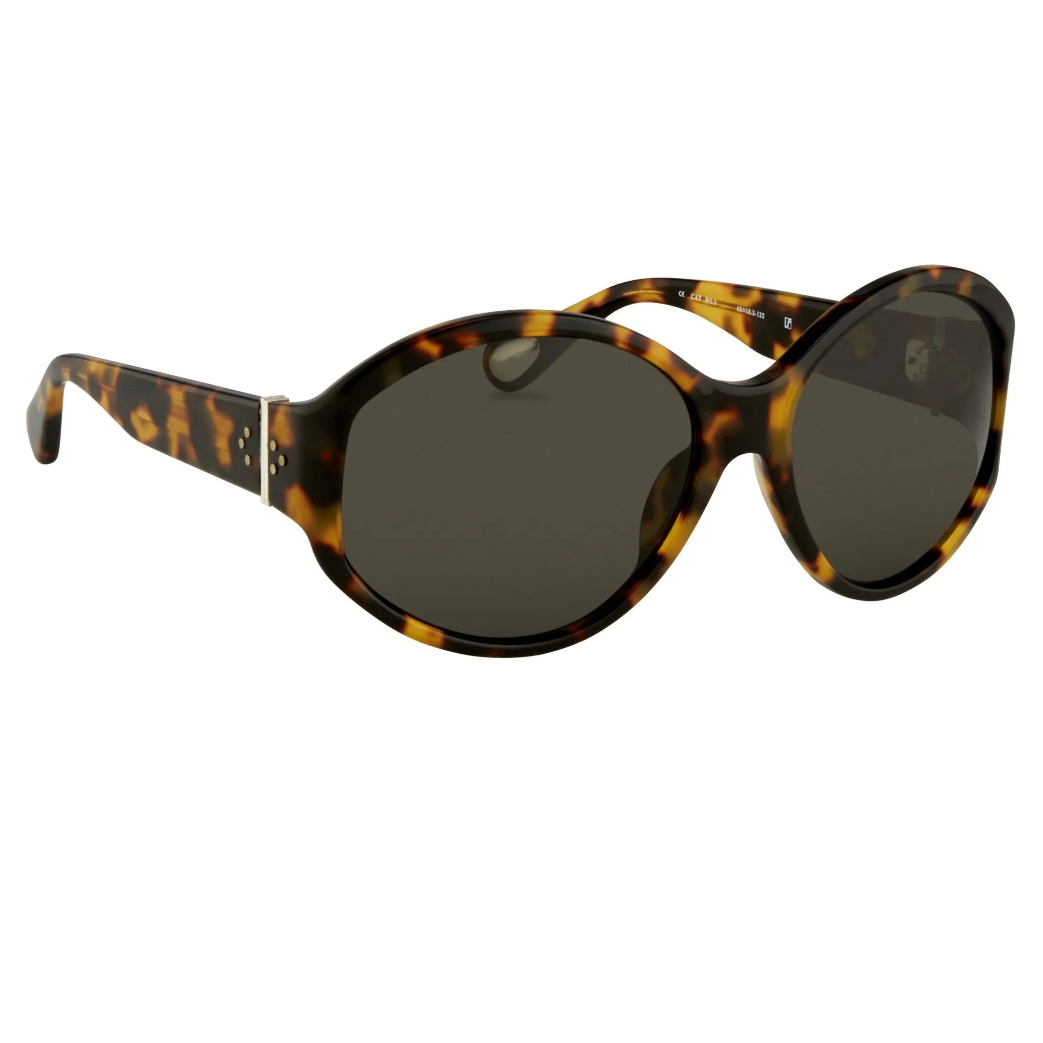 Ann Demeulemeester Ladies Sunglasses Oversized Tortoise Shell and Grey AD6C2SUN