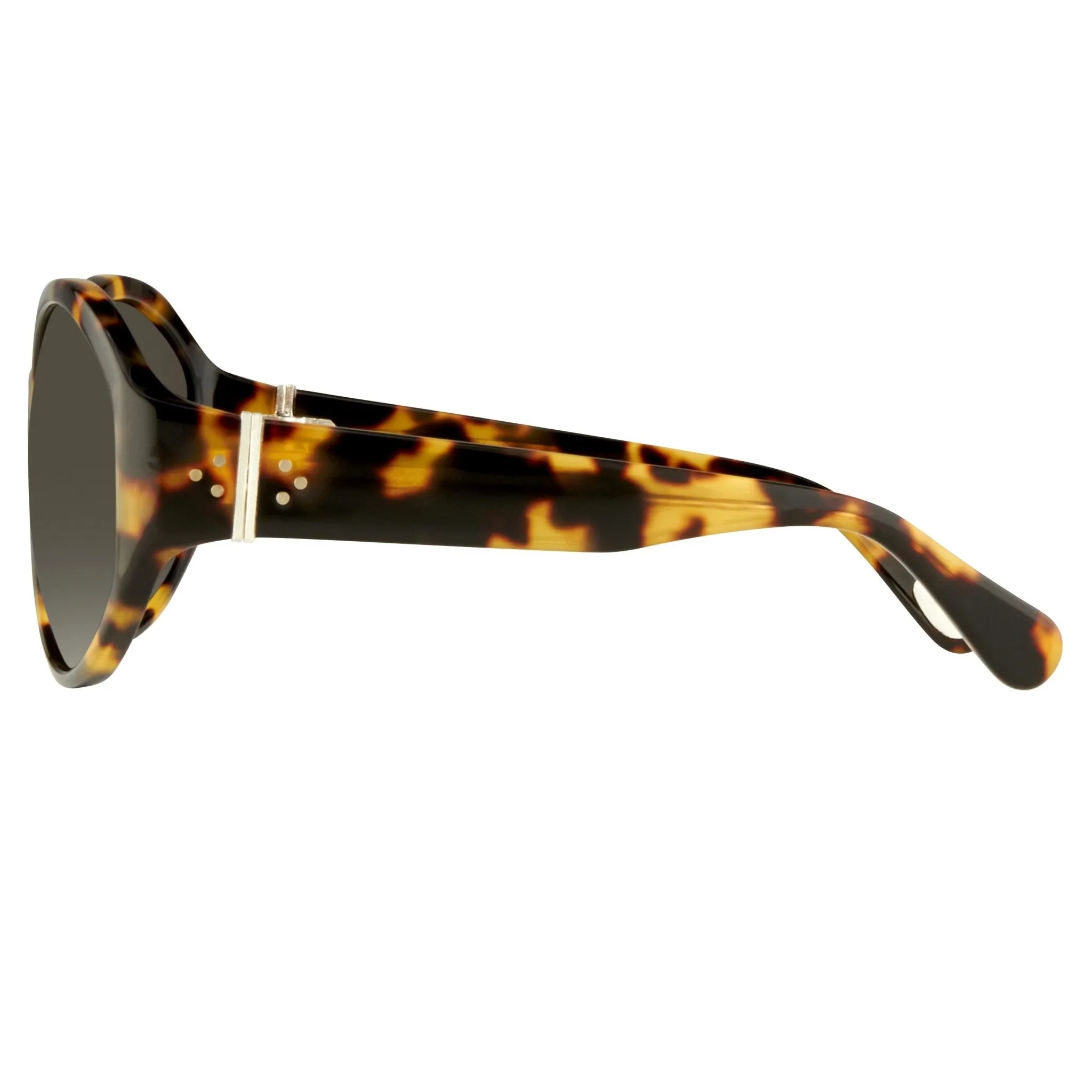 Ann Demeulemeester Ladies Sunglasses Oversized Tortoise Shell and Grey AD6C2SUN