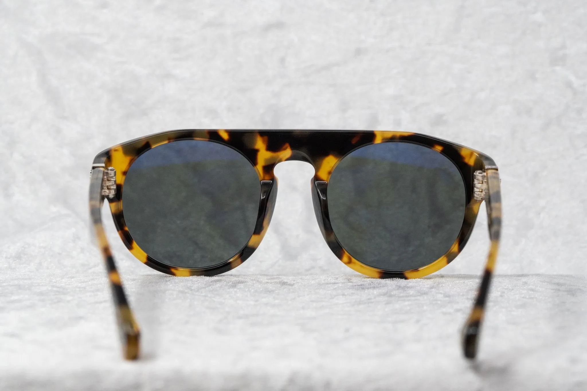 Ann Demeulemeester Men's Sunglasses Flat Top Tortoise Shell and Grey AD10C2SUN