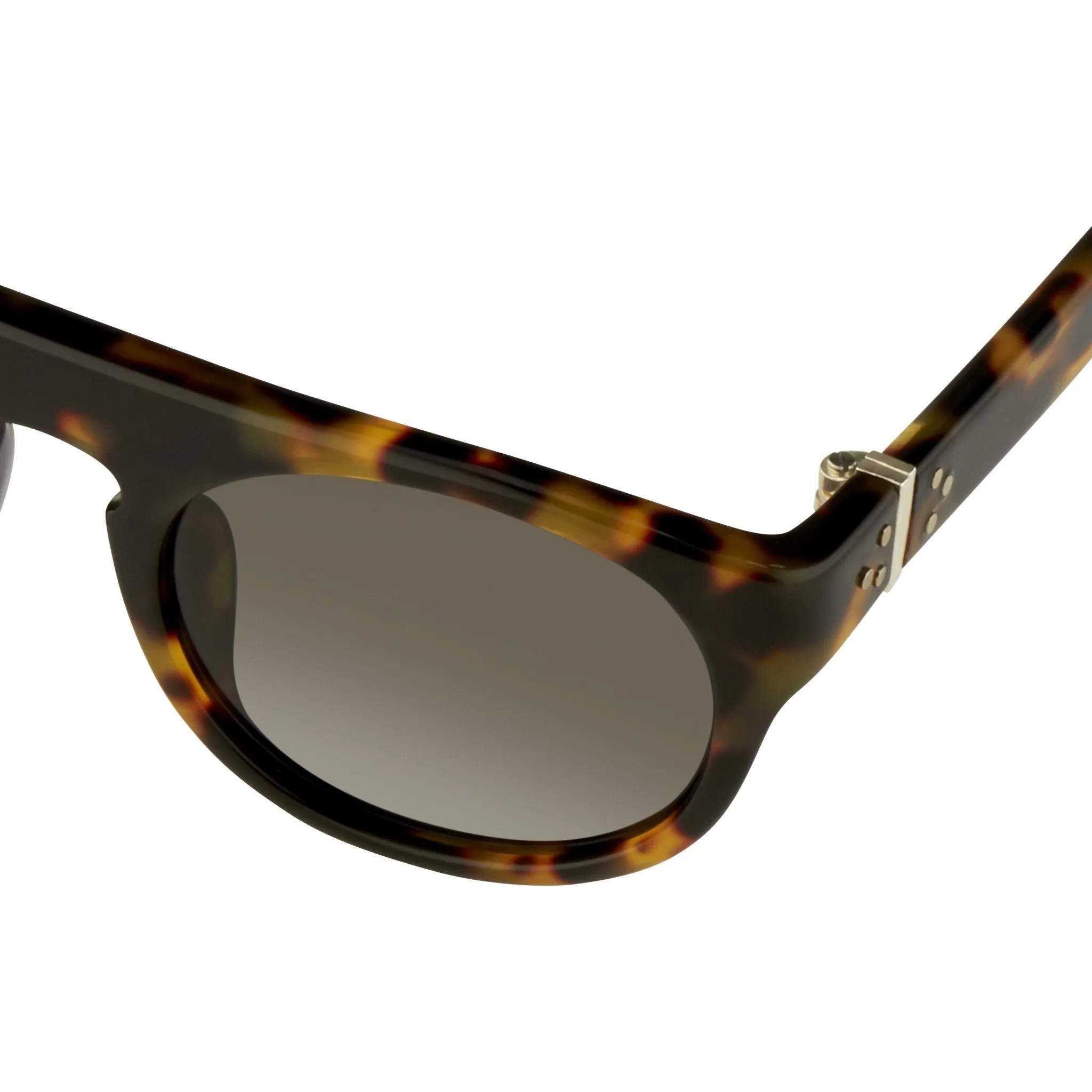 Ann Demeulemeester Men's Sunglasses Flat Top Tortoise Shell and Grey AD10C2SUN