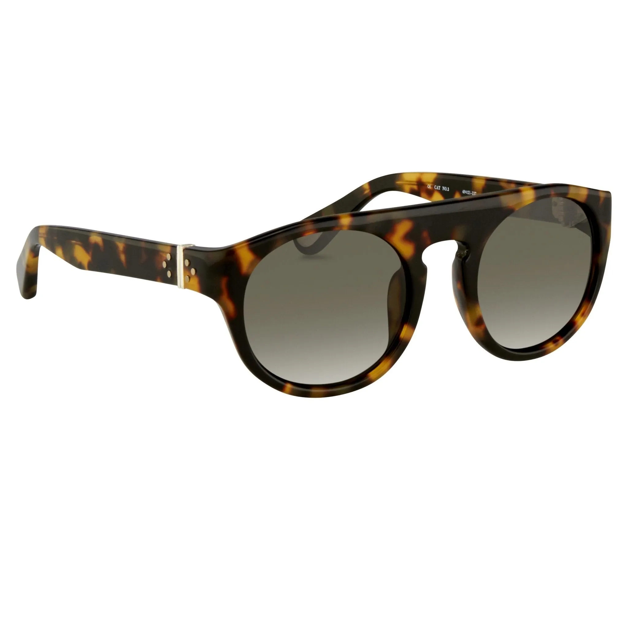 Ann Demeulemeester Men's Sunglasses Flat Top Tortoise Shell and Grey AD10C2SUN