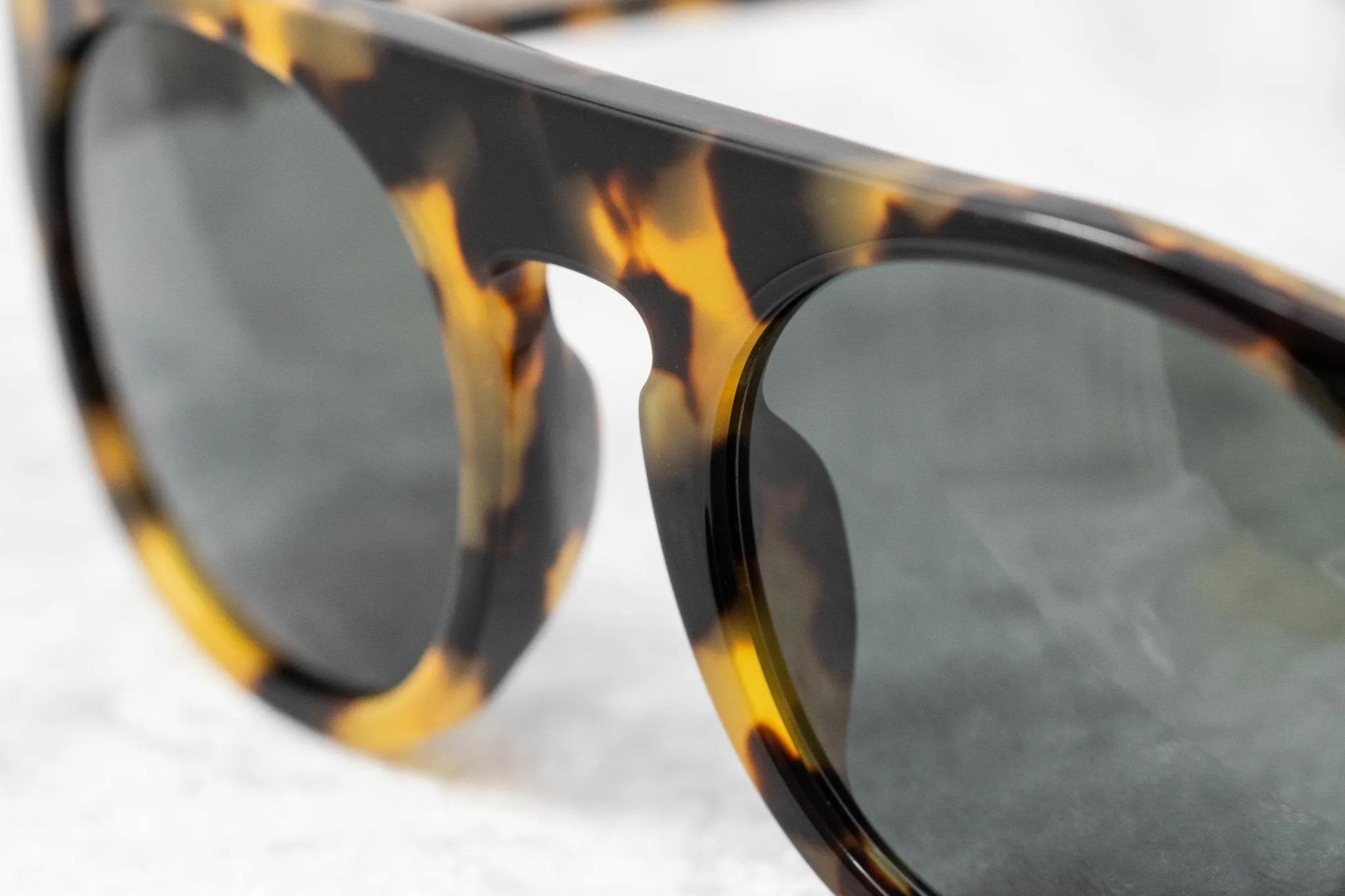 Ann Demeulemeester Men's Sunglasses Flat Top Tortoise Shell and Grey AD10C2SUN