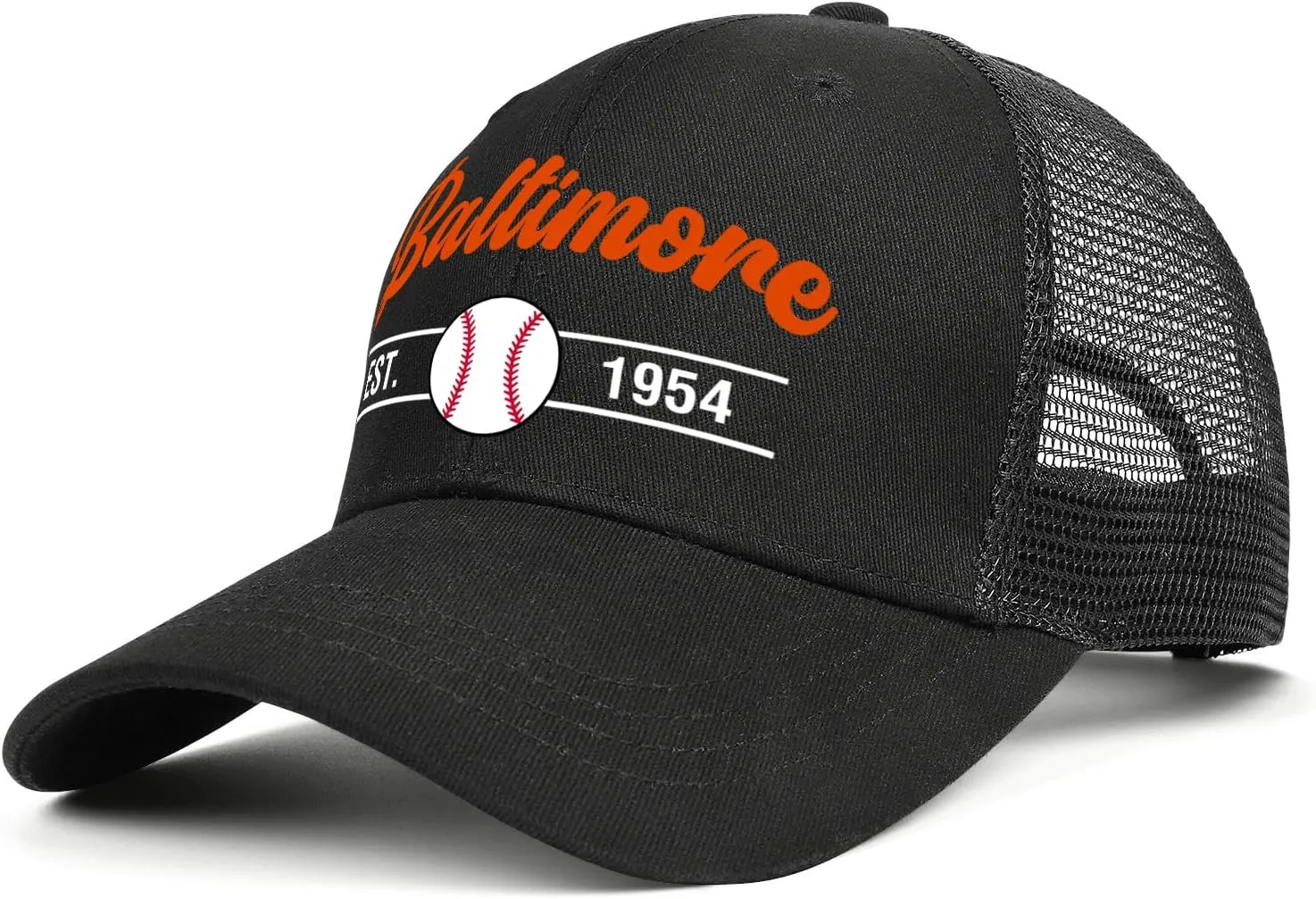 Black Cap Men Women Mesh Baseball Hat Embroidered Trucker Hats Youth Apparel Gifts Snapback Caps