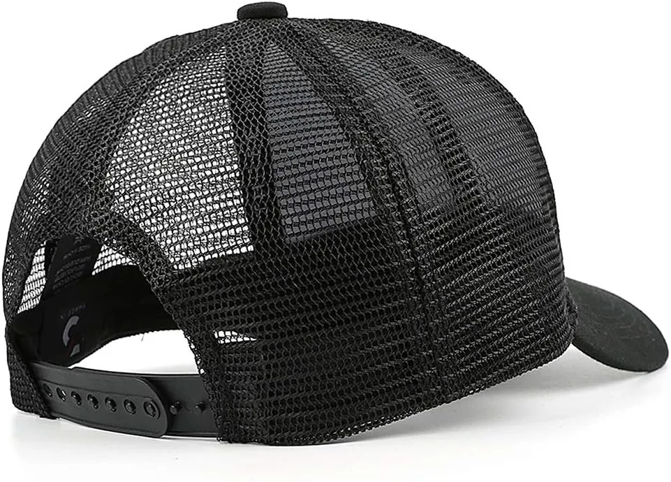Black Cap Men Women Mesh Baseball Hat Embroidered Trucker Hats Youth Apparel Gifts Snapback Caps