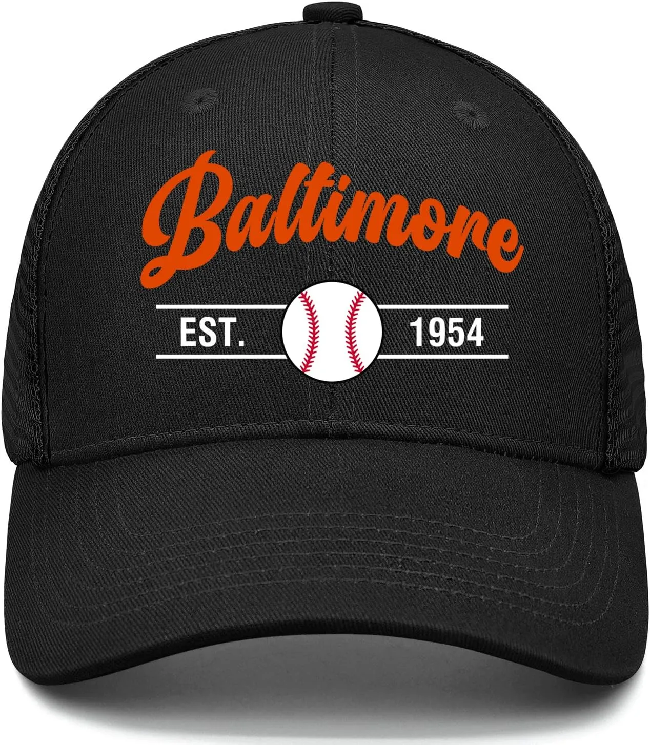Black Cap Men Women Mesh Baseball Hat Embroidered Trucker Hats Youth Apparel Gifts Snapback Caps
