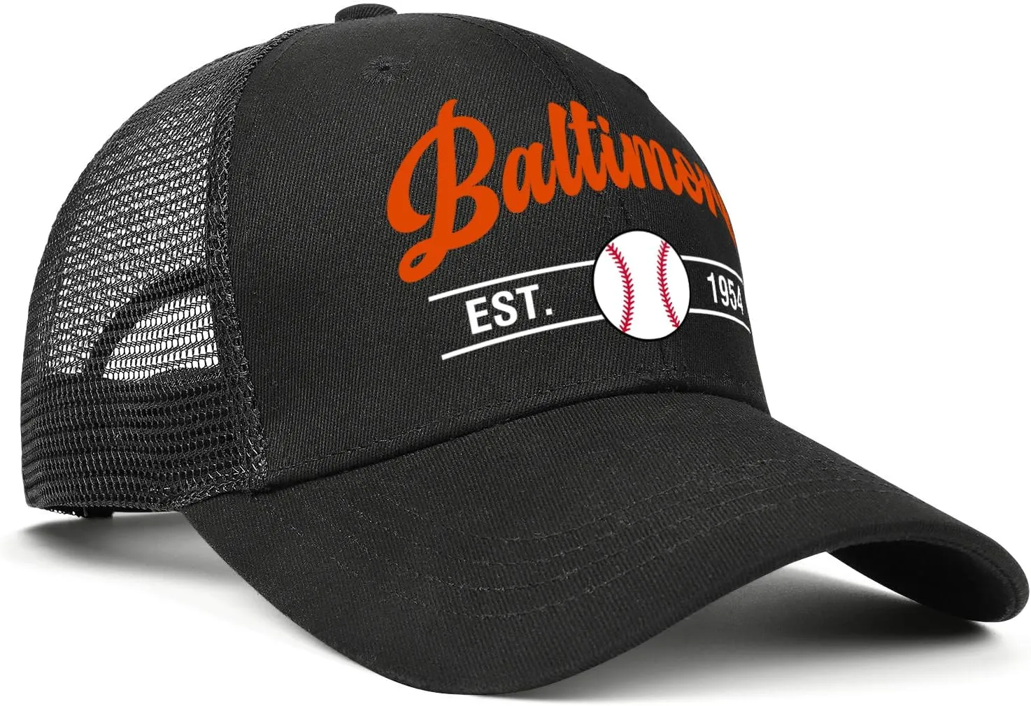 Black Cap Men Women Mesh Baseball Hat Embroidered Trucker Hats Youth Apparel Gifts Snapback Caps