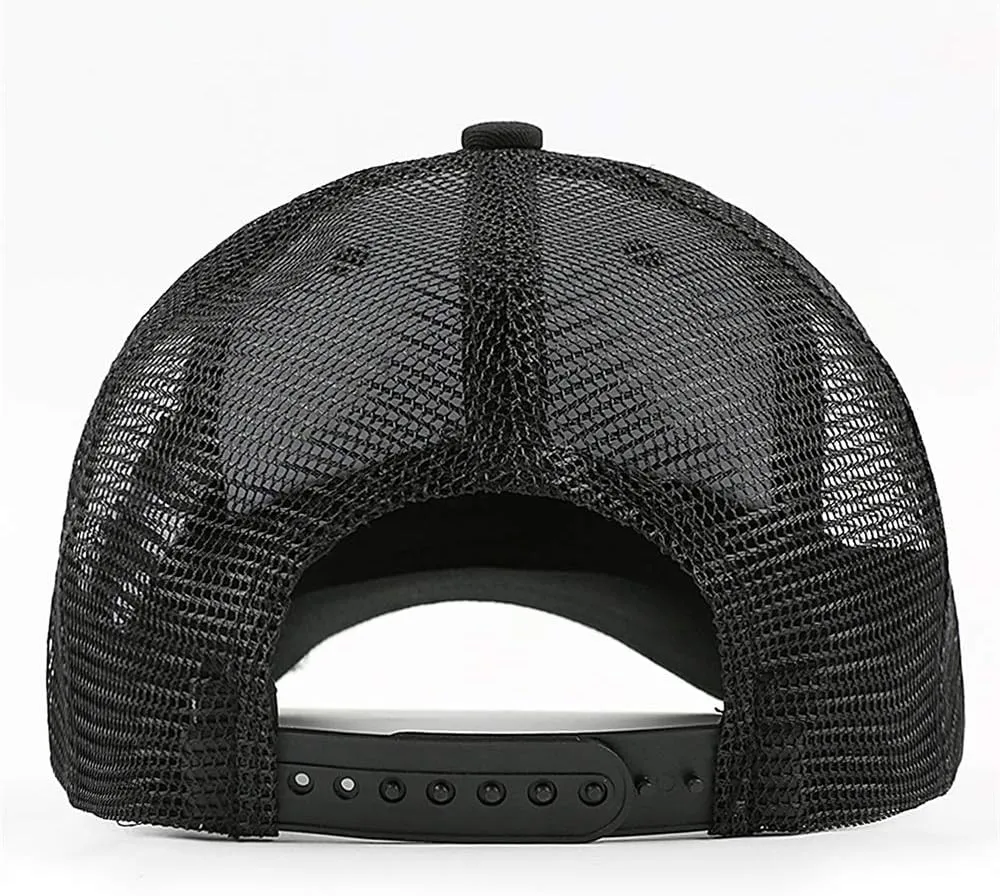 Black Cap Men Women Mesh Baseball Hat Embroidered Trucker Hats Youth Apparel Gifts Snapback Caps