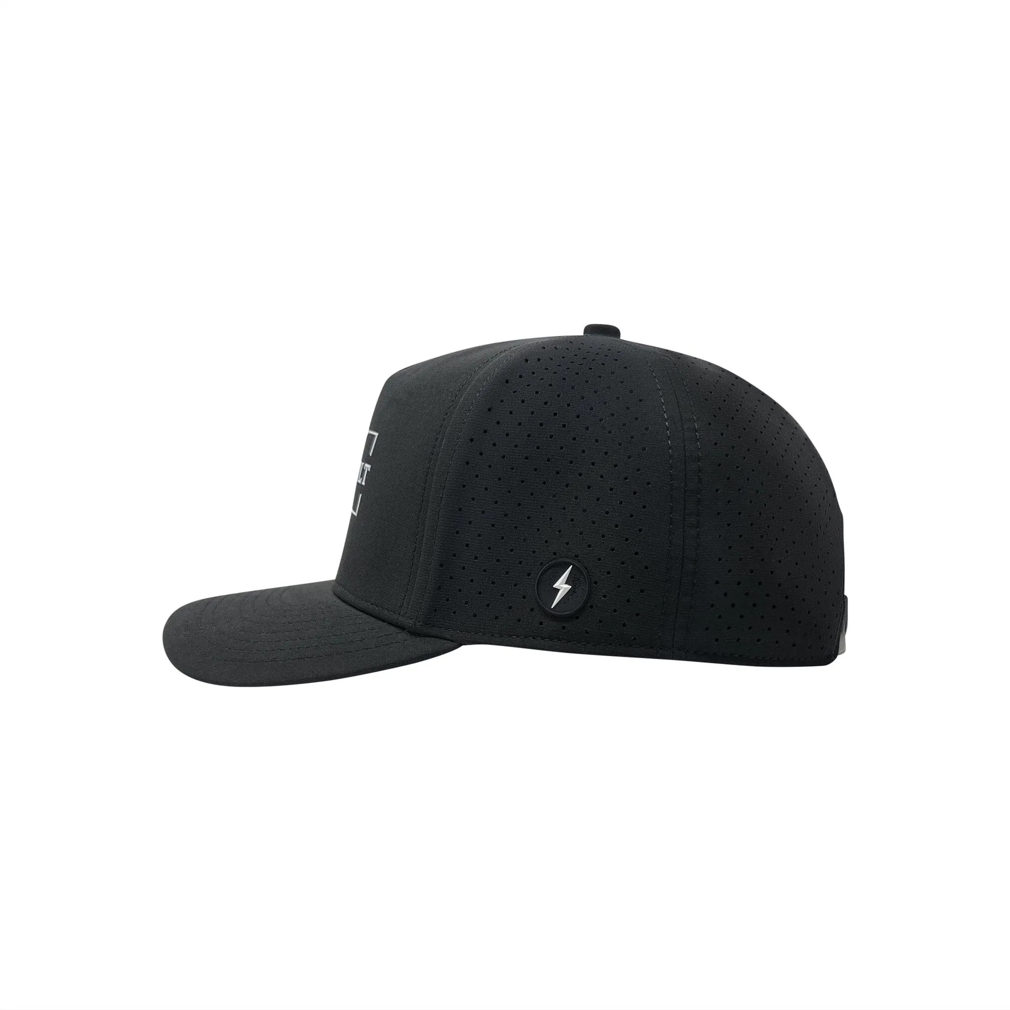 BRUCE BOLT Standard 5-Panel Snapback Hat - BLACK