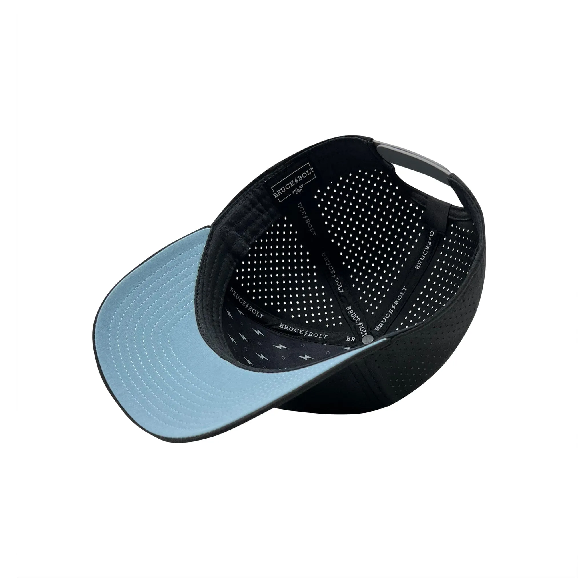 BRUCE BOLT Standard 5-Panel Snapback Hat - BLACK
