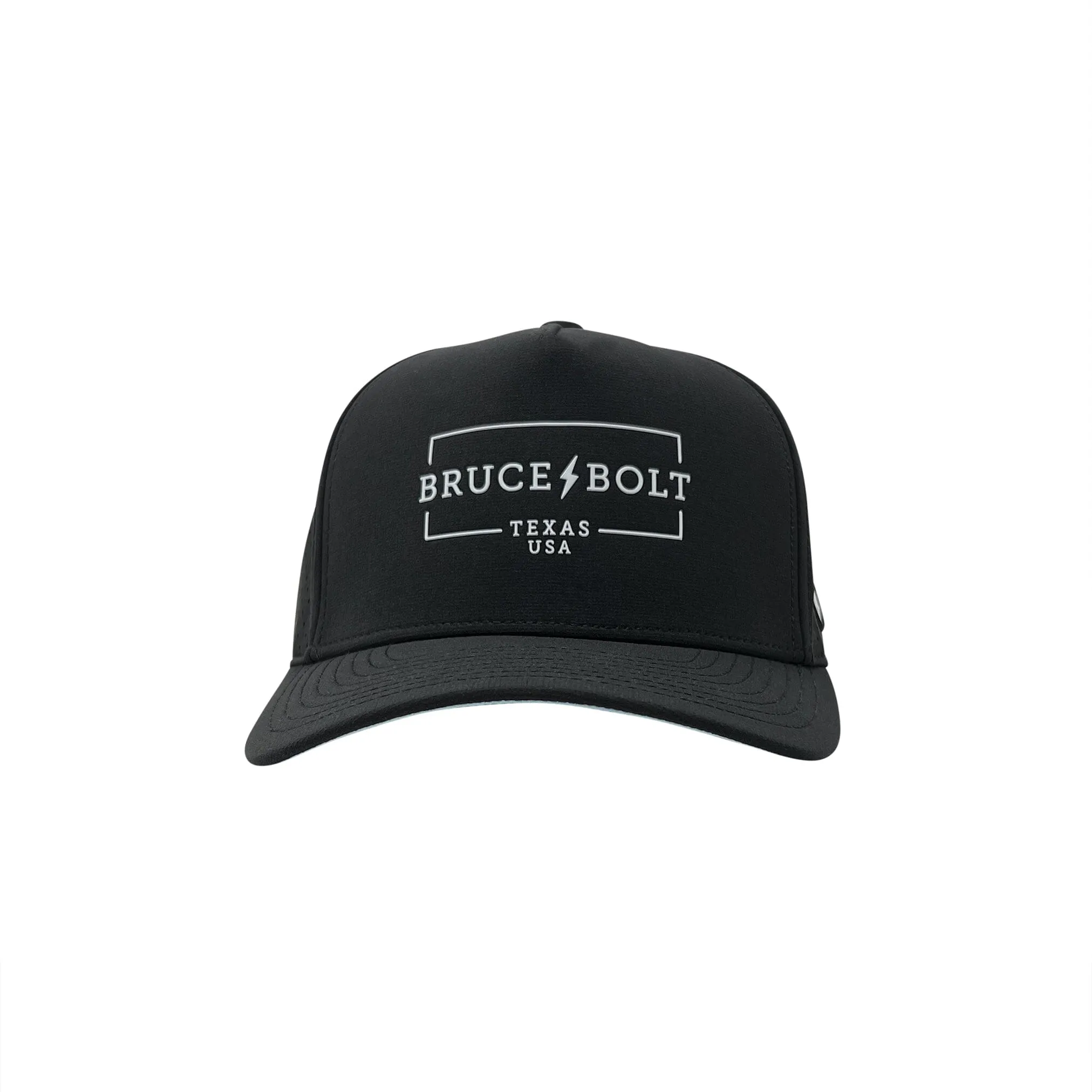 BRUCE BOLT Standard 5-Panel Snapback Hat - BLACK