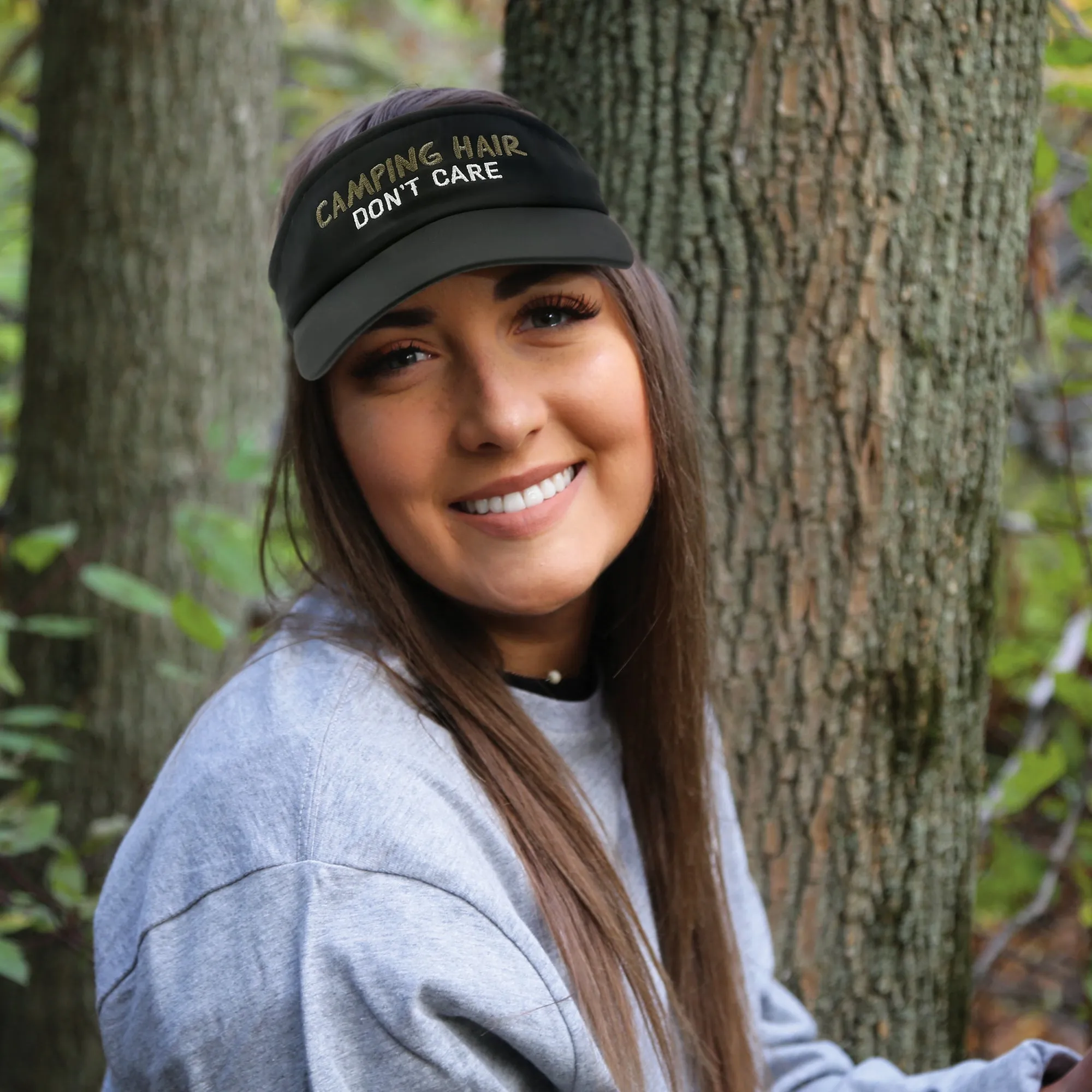 Camping Hair Black Dri-Fit Visor