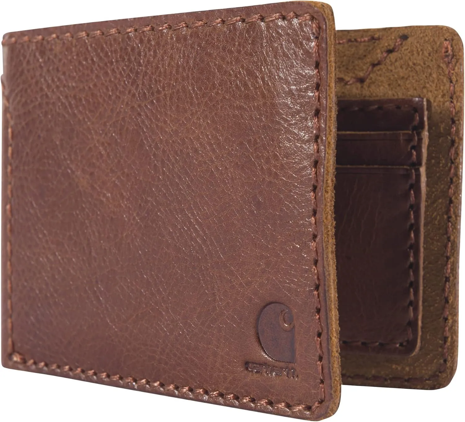 Carhartt Men's Rugged Patina Leather Wallets, Available in Multiple Styles and Colors