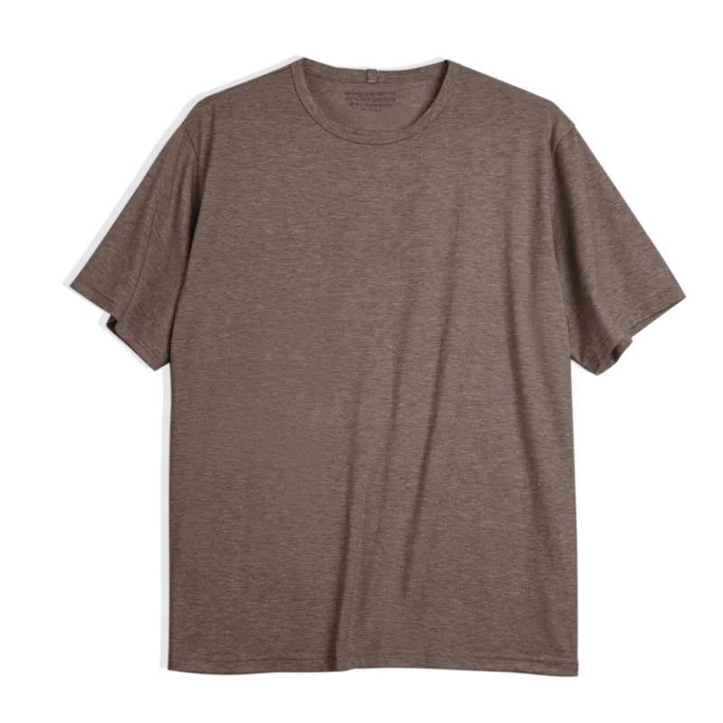 Casual Breathable Blended Short Sleeve T-shirt for Men - Comfort Crewneck Undershirts