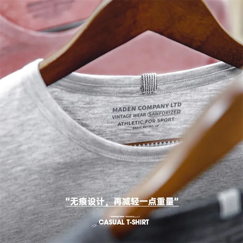 Casual Breathable Blended Short Sleeve T-shirt for Men - Comfort Crewneck Undershirts