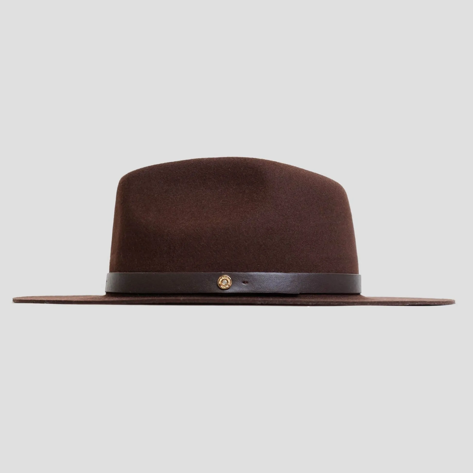 Dapper Men's Felt Fedora Hat–Dark Olive