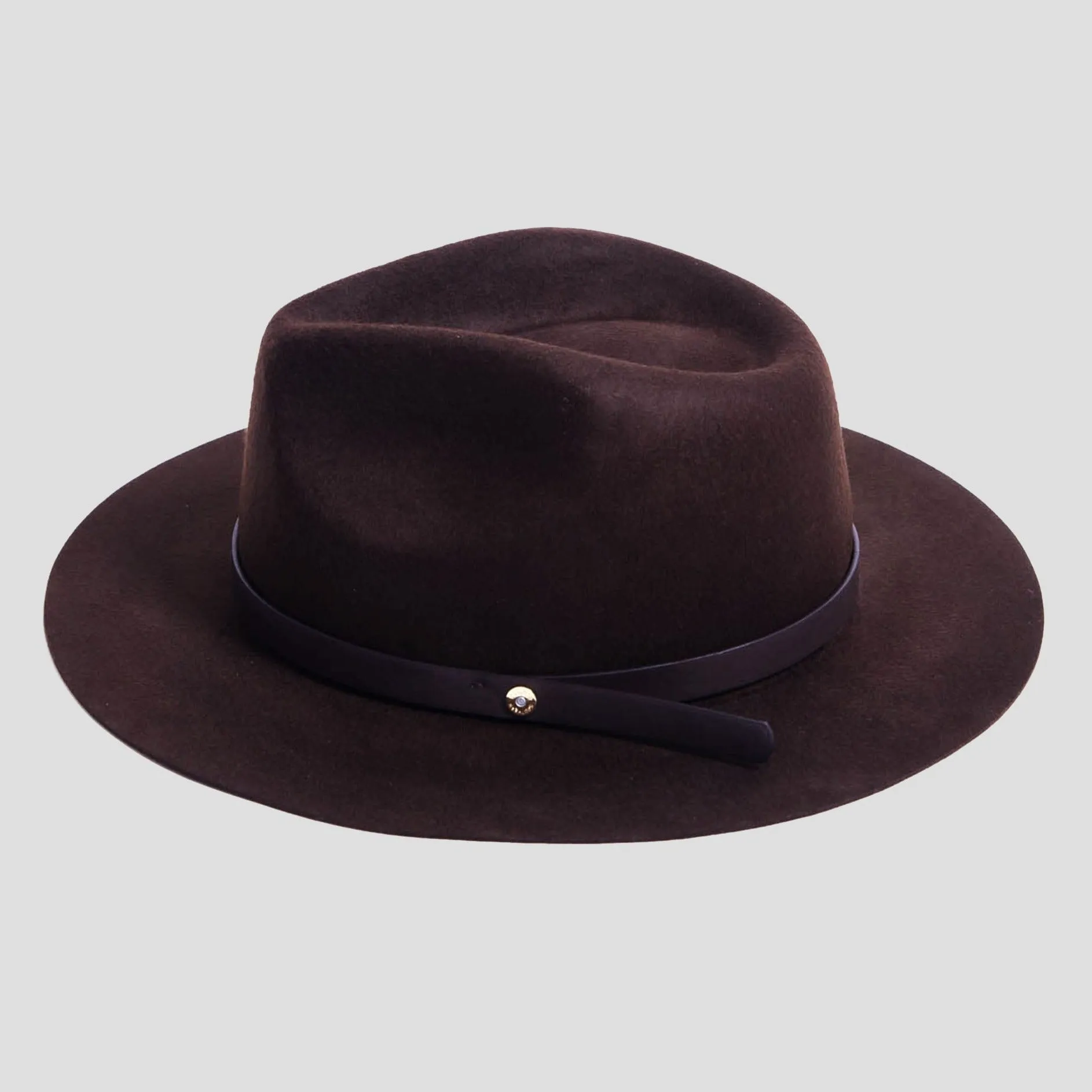 Dapper Men's Felt Fedora Hat–Dark Olive
