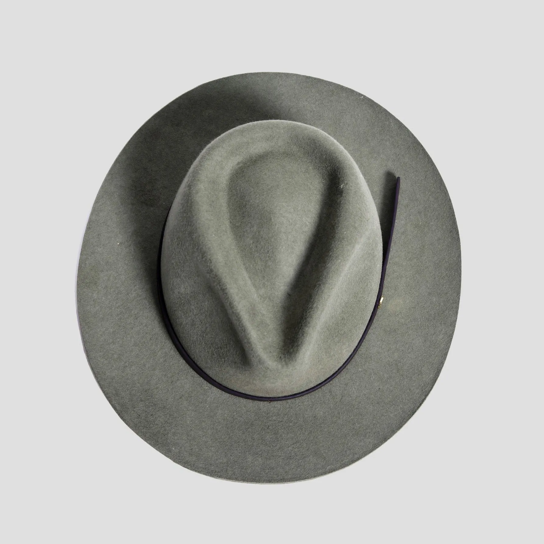 Dapper Men's Felt Fedora Hat–Dark Olive
