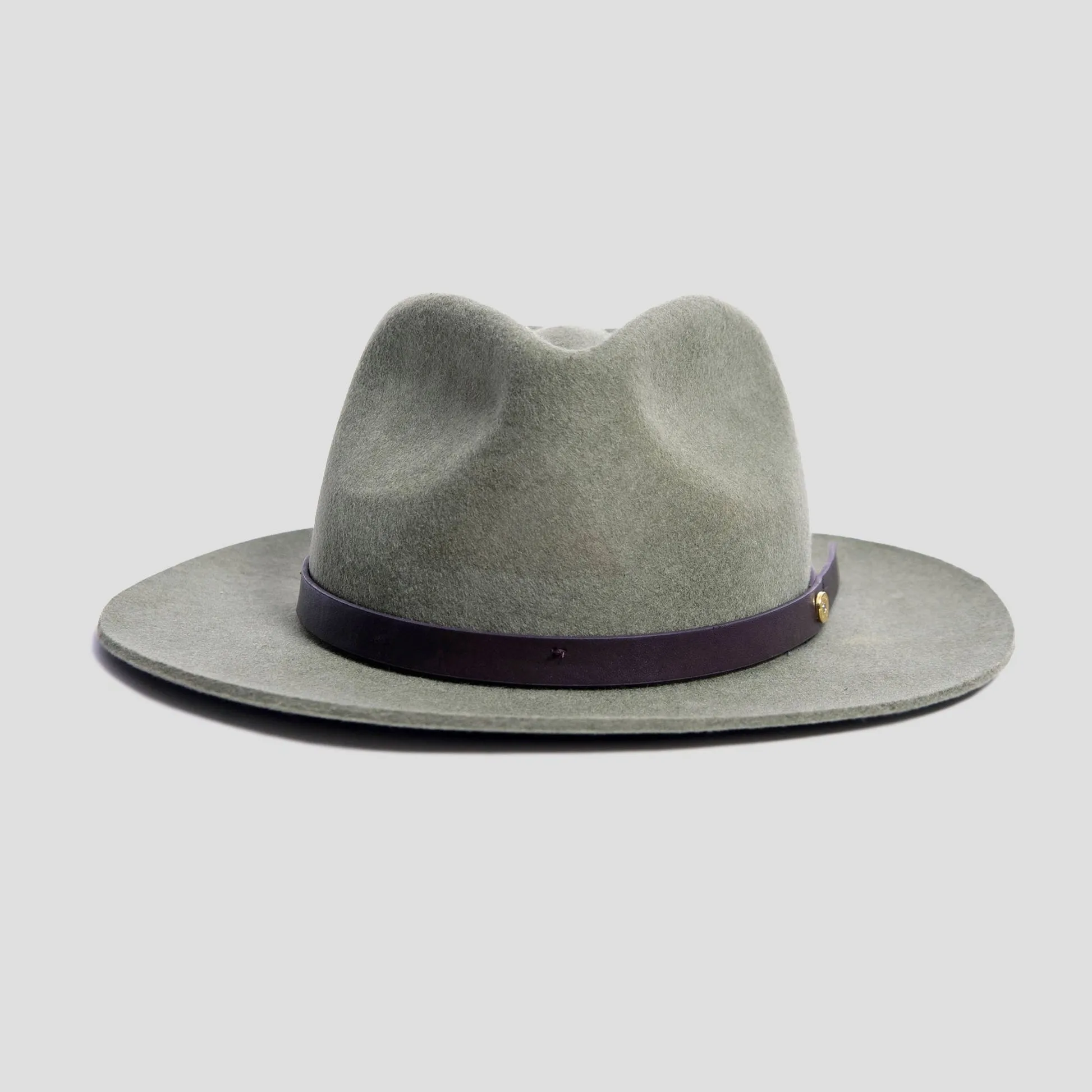Dapper Men's Felt Fedora Hat–Dark Olive