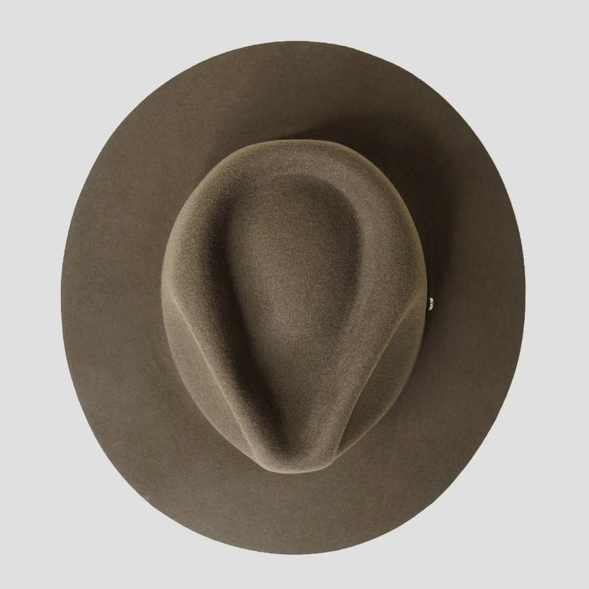 Dapper Men's Felt Fedora Hat–Dark Olive