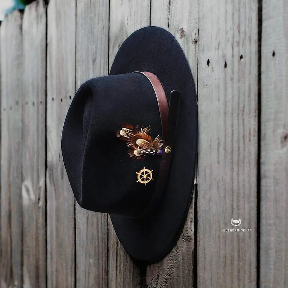 Dapper Men's Felt Fedora Hat–Dark Olive