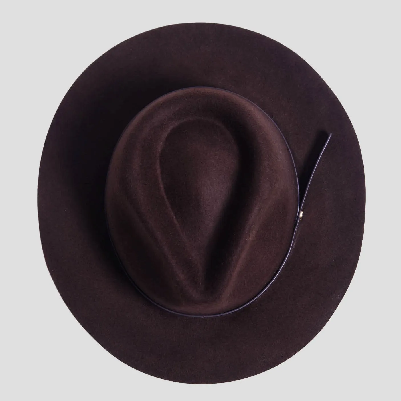 Dapper Men's Felt Fedora Hat–Dark Olive