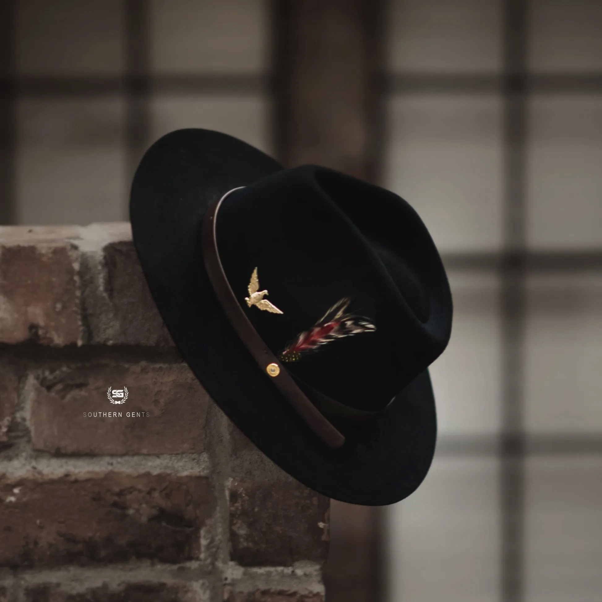 Dapper Men's Felt Fedora Hat–Dark Olive