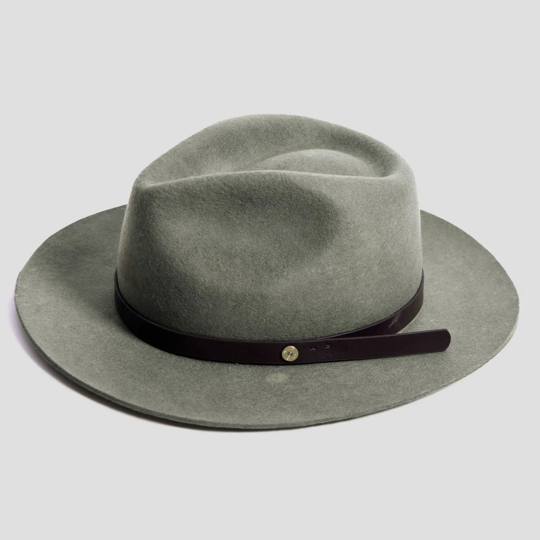 Dapper Men's Felt Fedora Hat–Dark Olive