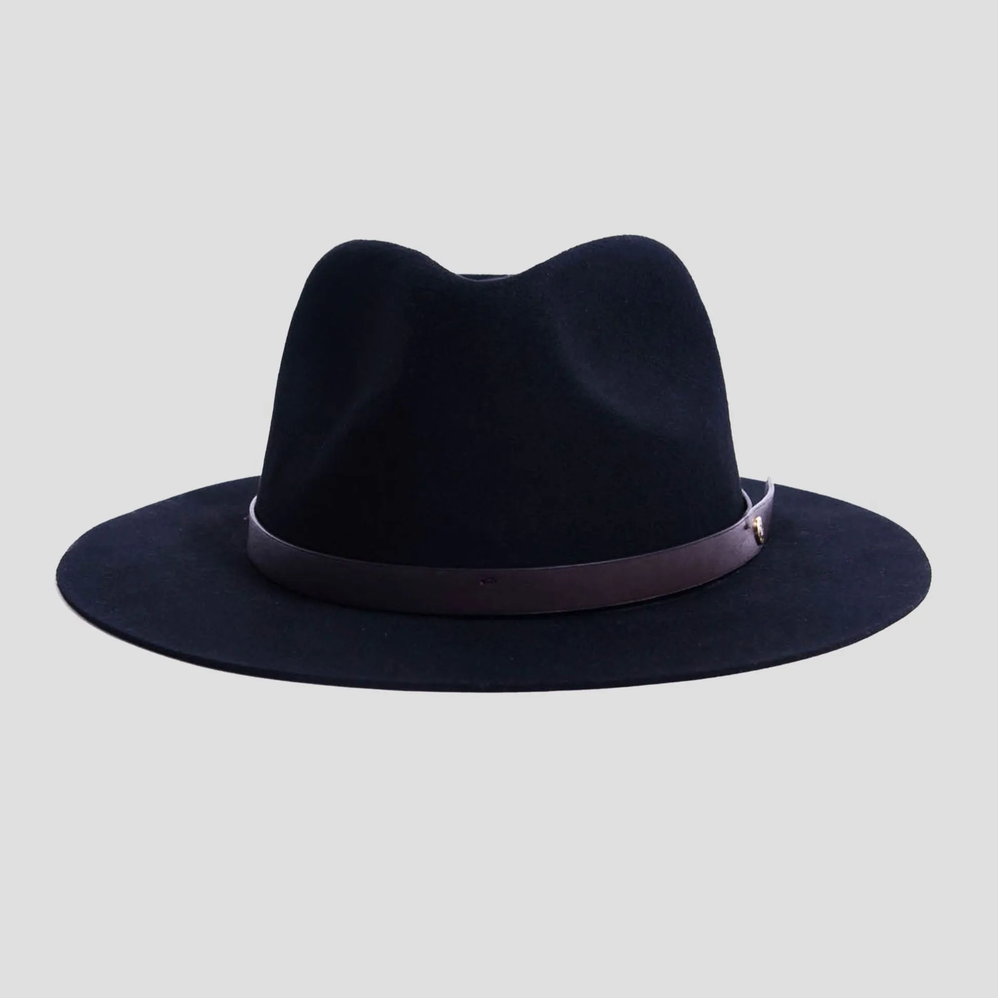 Dapper Men's Felt Fedora Hat–Dark Olive