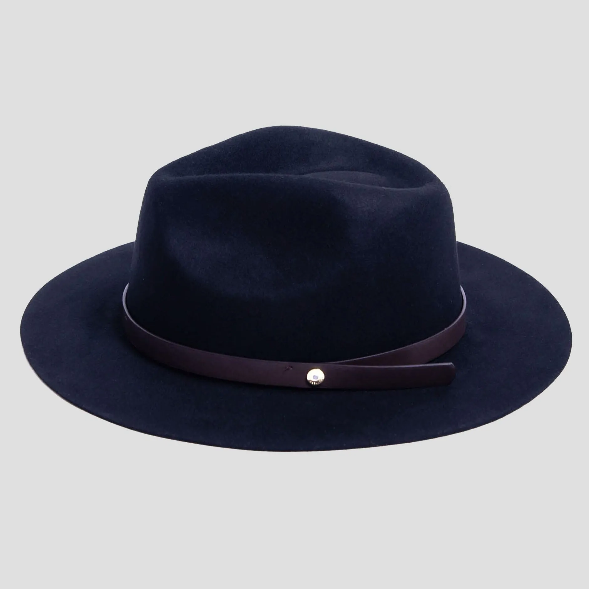 Dapper Men's Felt Fedora Hat–Dark Olive