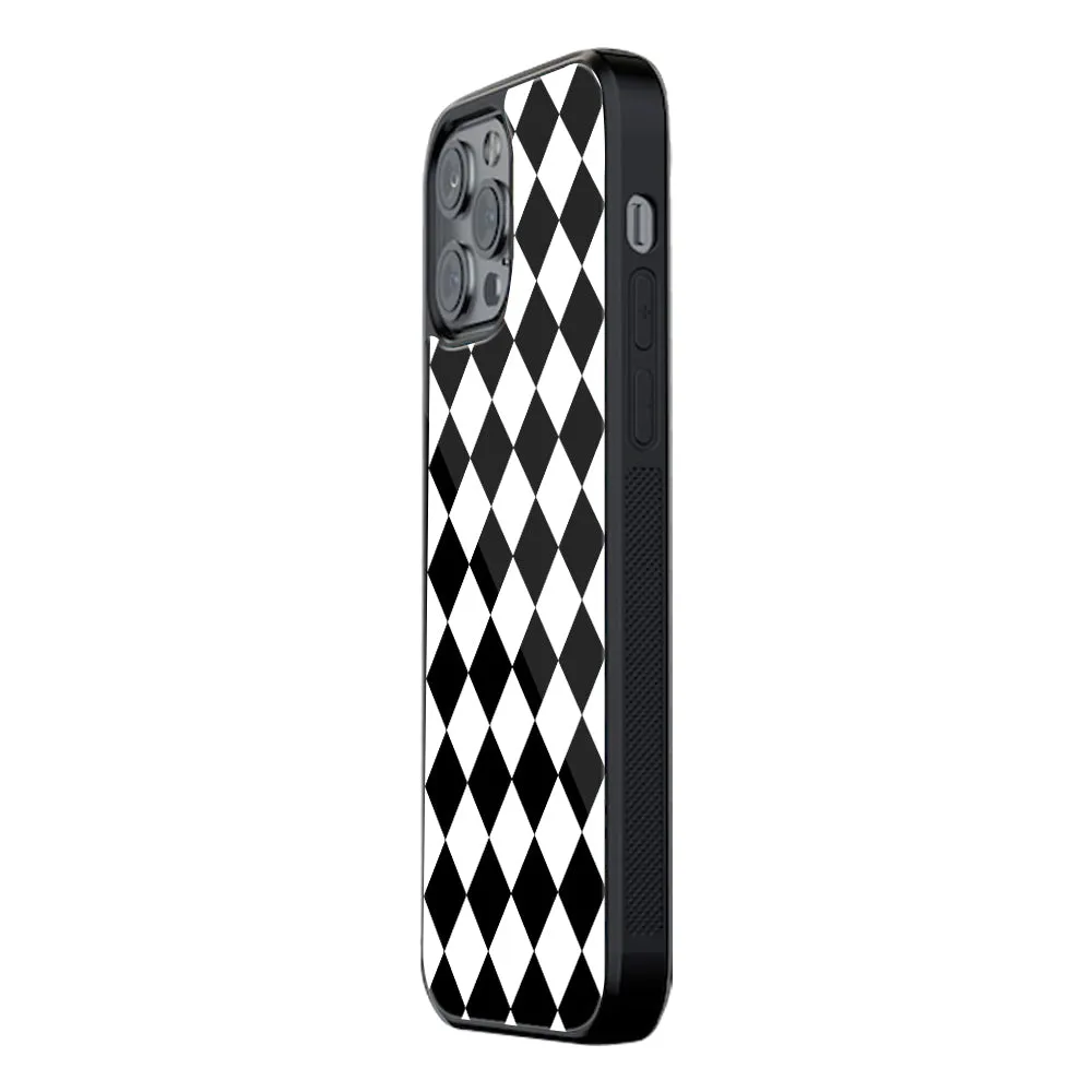 Diamond Check Phone Cover | Glass Case
