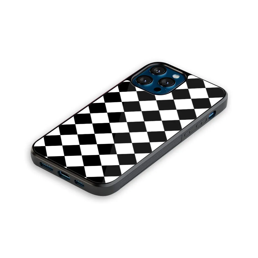 Diamond Check Phone Cover | Glass Case