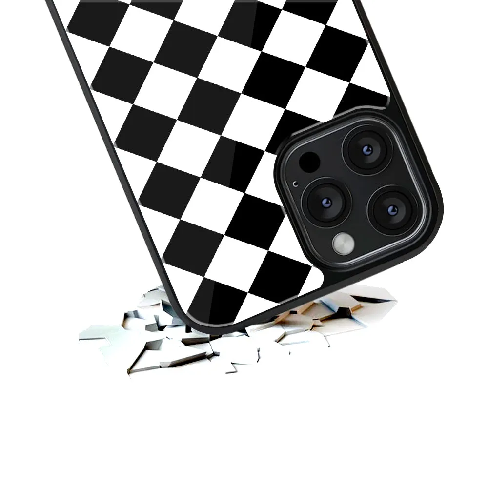 Diamond Check Phone Cover | Glass Case