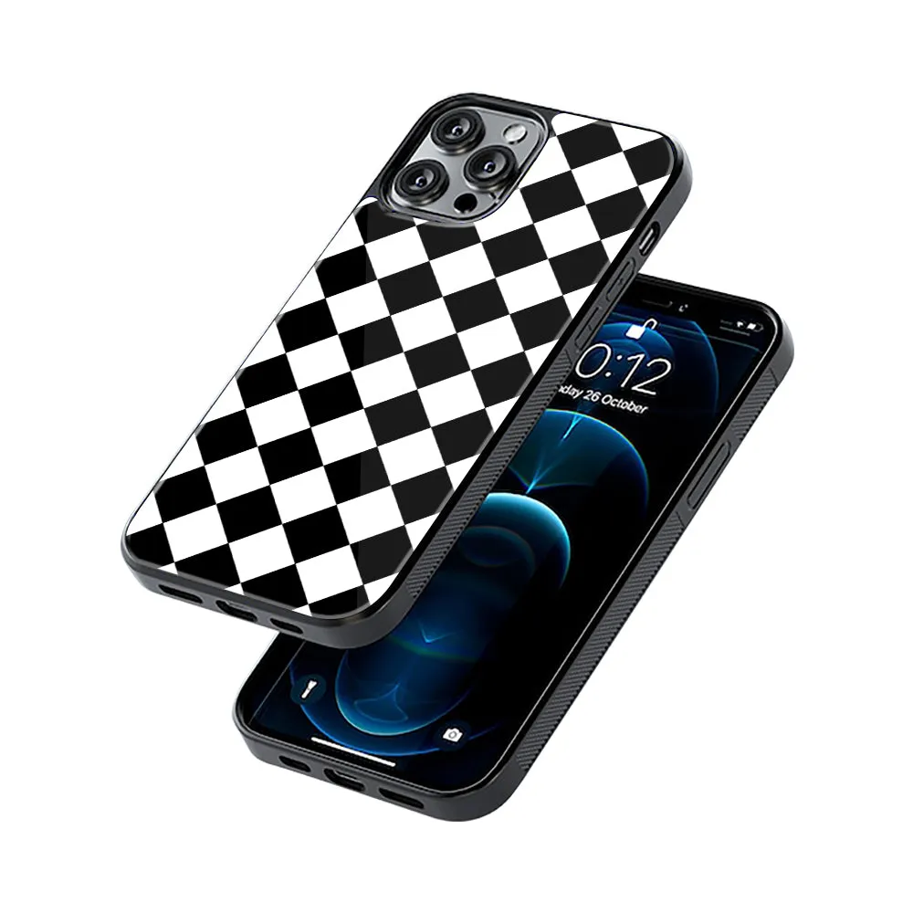 Diamond Check Phone Cover | Glass Case