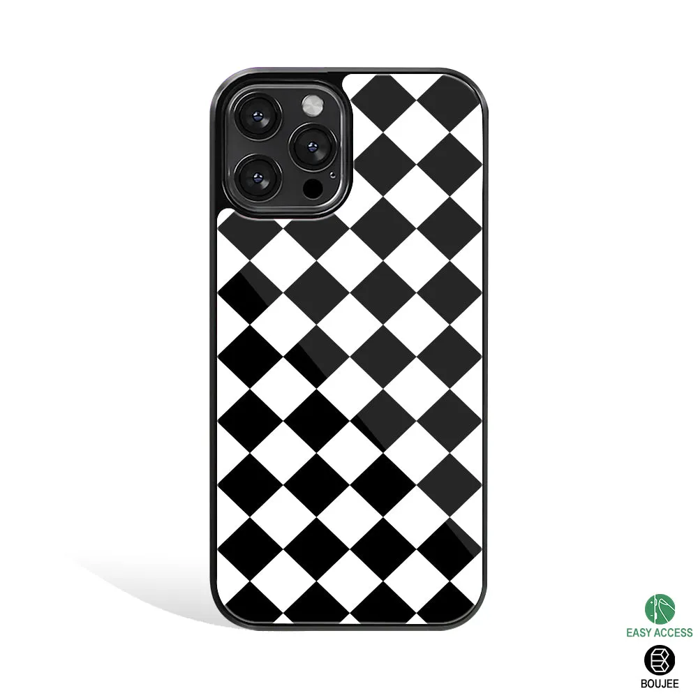 Diamond Check Phone Cover | Glass Case