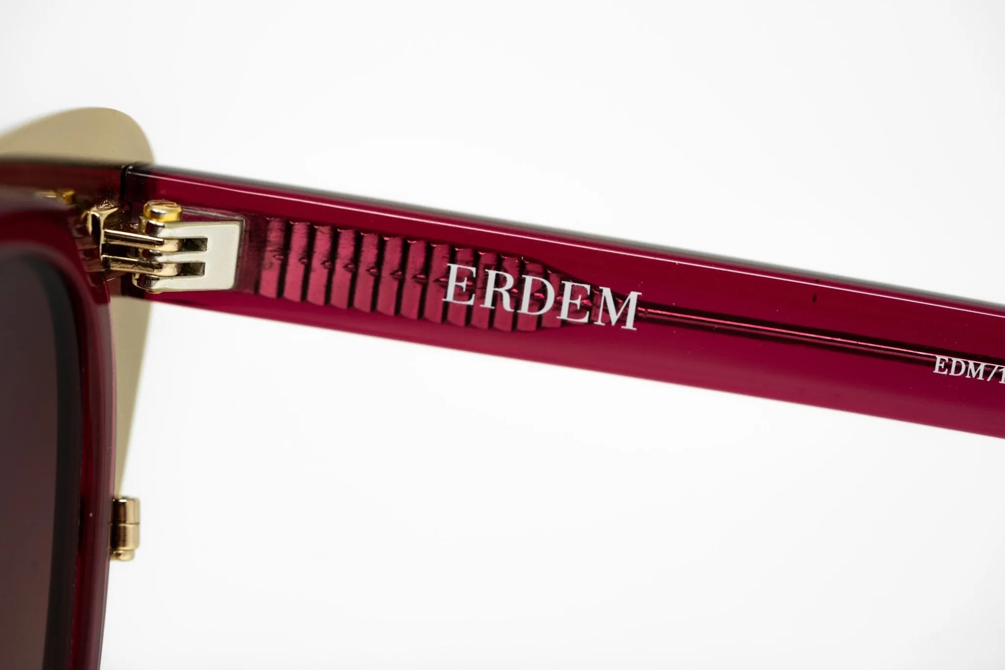 Erdem Sunglasses Cat Eye Gold and Maroon