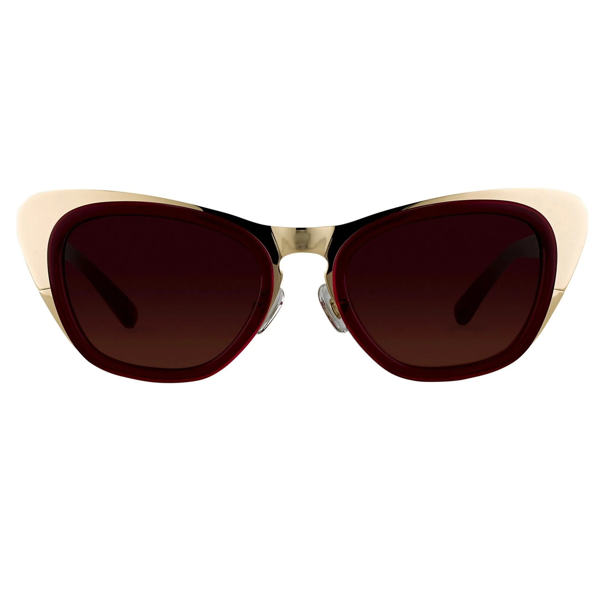 Erdem Sunglasses Cat Eye Gold and Maroon