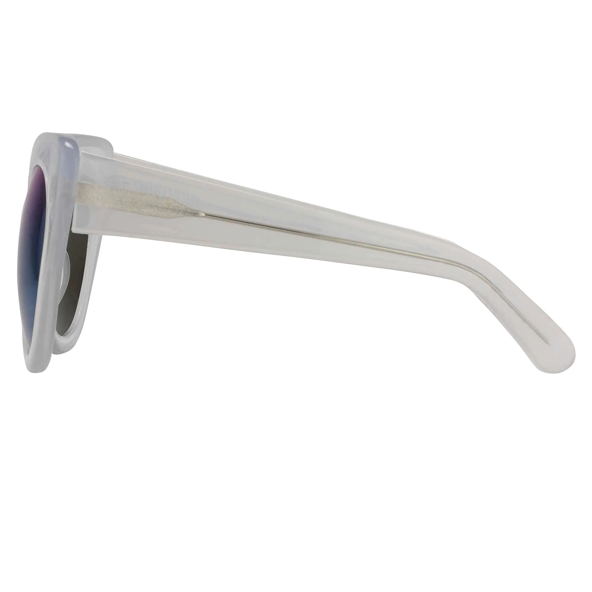 Erdem Sunglasses Cat Eye Ivory and Green/Blue
