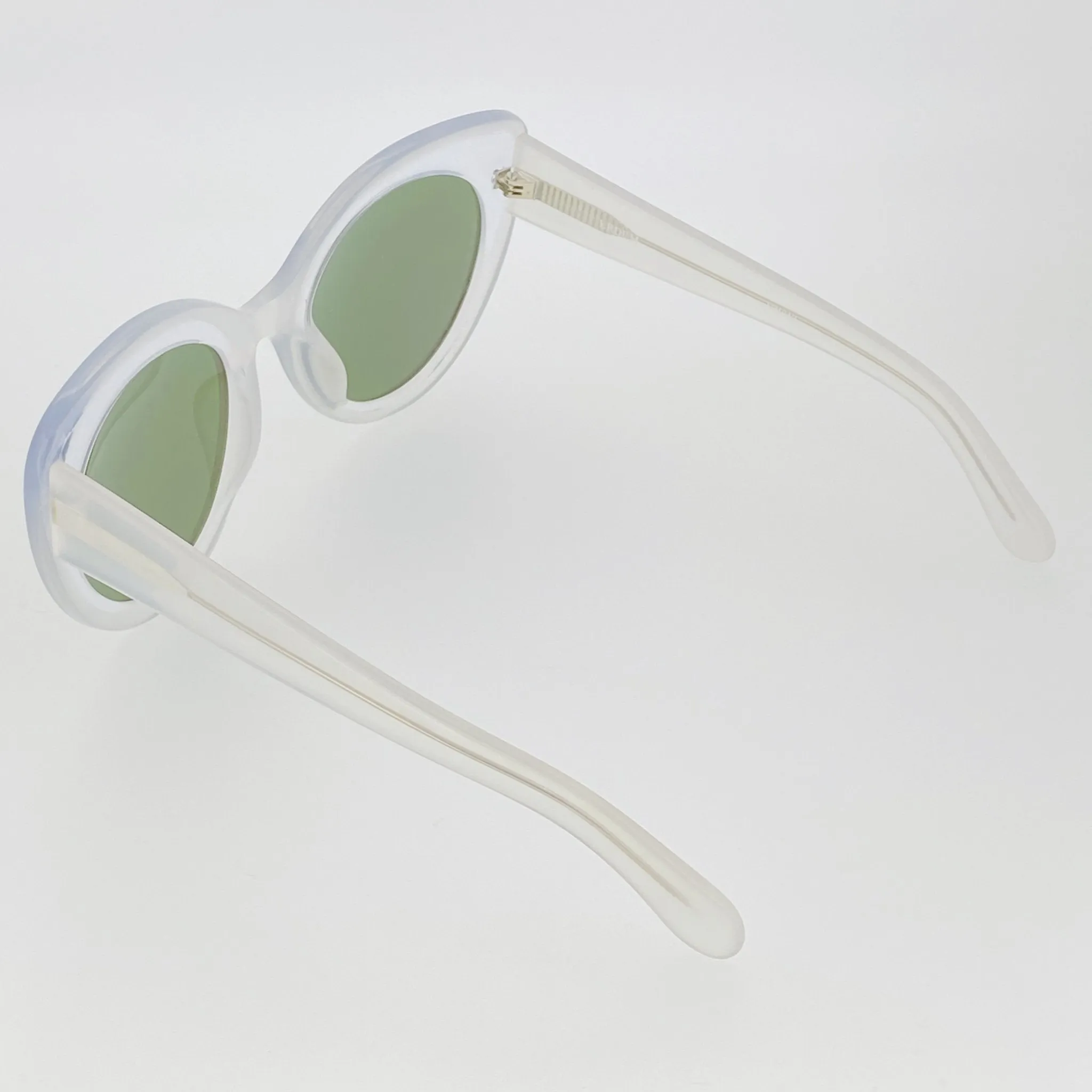 Erdem Sunglasses Cat Eye Ivory and Green/Blue