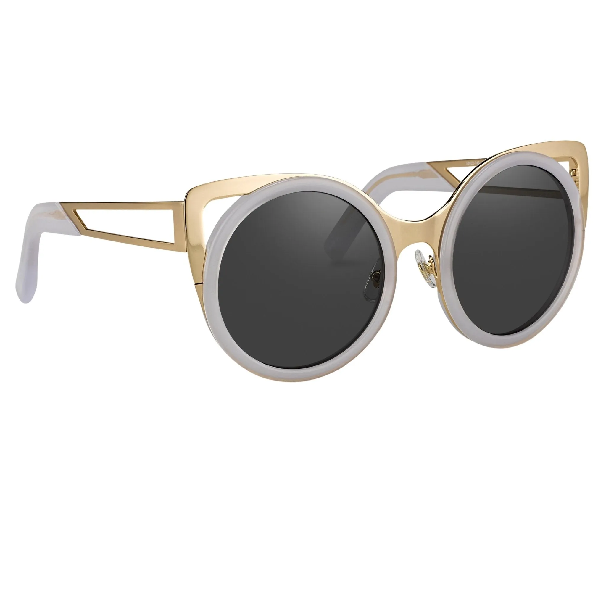 Erdem Sunglasses Cat Eye Transparent White and Grey