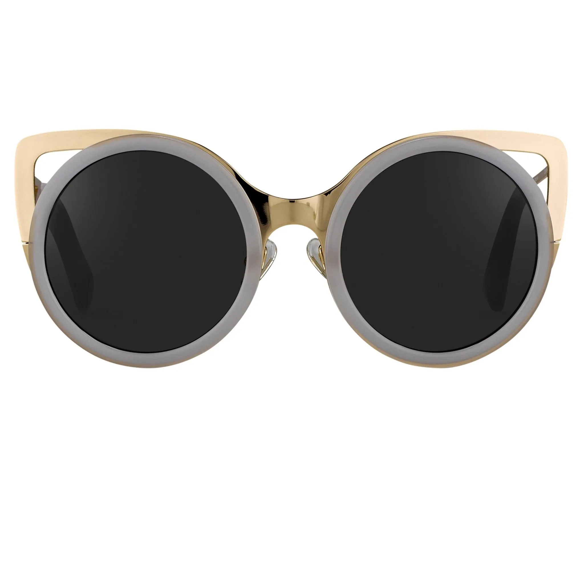 Erdem Sunglasses Cat Eye Transparent White and Grey