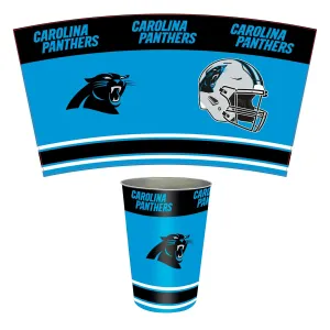 FANMATS NFL - Carolina Panthers Wastebasket | Blue | 15"x10.5"x10.5" | Primary Logo, Helmet, & Wordmark