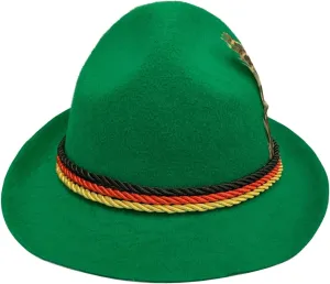 Felt Bavarian Oktoberfest Hat for Men Women Bavarian Oktoberfest German Hats with Feathers