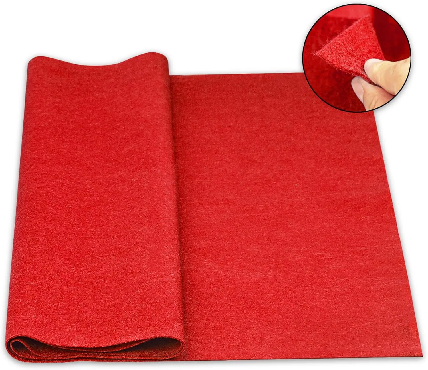 Felt Fabric 1.8 mm Thick Felt 36" x 72", Soft Durable Felt Fabric by The Yard Felt Sheets for Arts and Crafts DIY Sewing Crafting Projects (Red)
