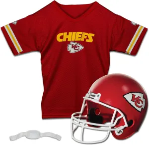 Franklin Sports NFL Kids Helmet   Jersey Sets - Youth NFL Team Uniform Sets - Costume Set - Helmet, Jersey   Chinstrap-Medium