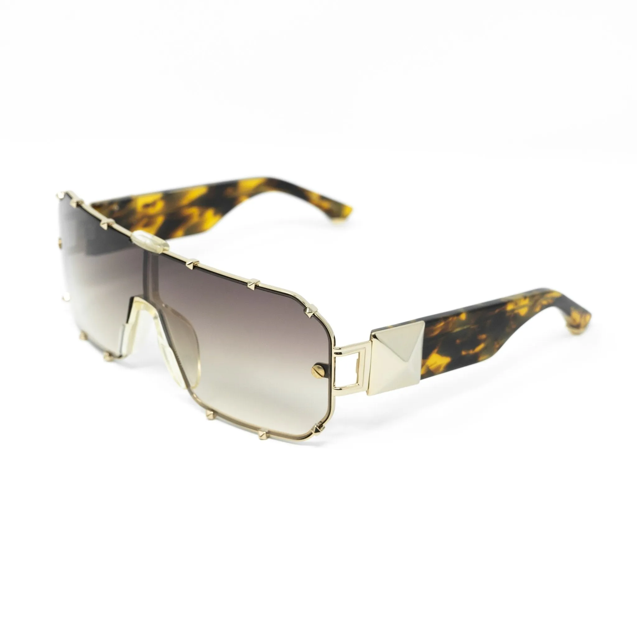 Giles Deacon Sunglasses Shield Tortoise Shell and Brown